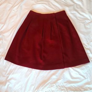 21 in  Lined Burgundy Wool/Nylon Skirt